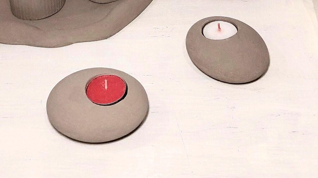 2 x Portavela de cemento ARTESANY HOME hecha a mano para velas de té 100% artesanal